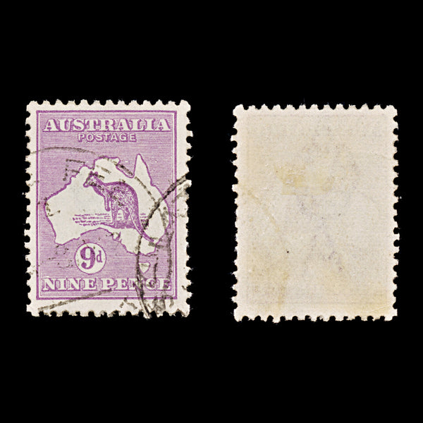 9632: Australia SG39 9d Violet 1916 Sc#50a Mi46XII Used C£11