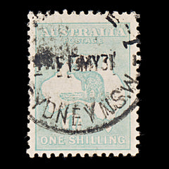 9635: Australia SG109 1s Blue green 1929 Sc#98 Mi84X Used C£11, view 2