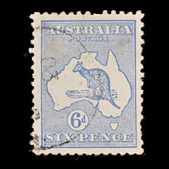 9641: Australia SG38a 6d Ultramarine 1915 Sc#48a Used C£1800, view 2