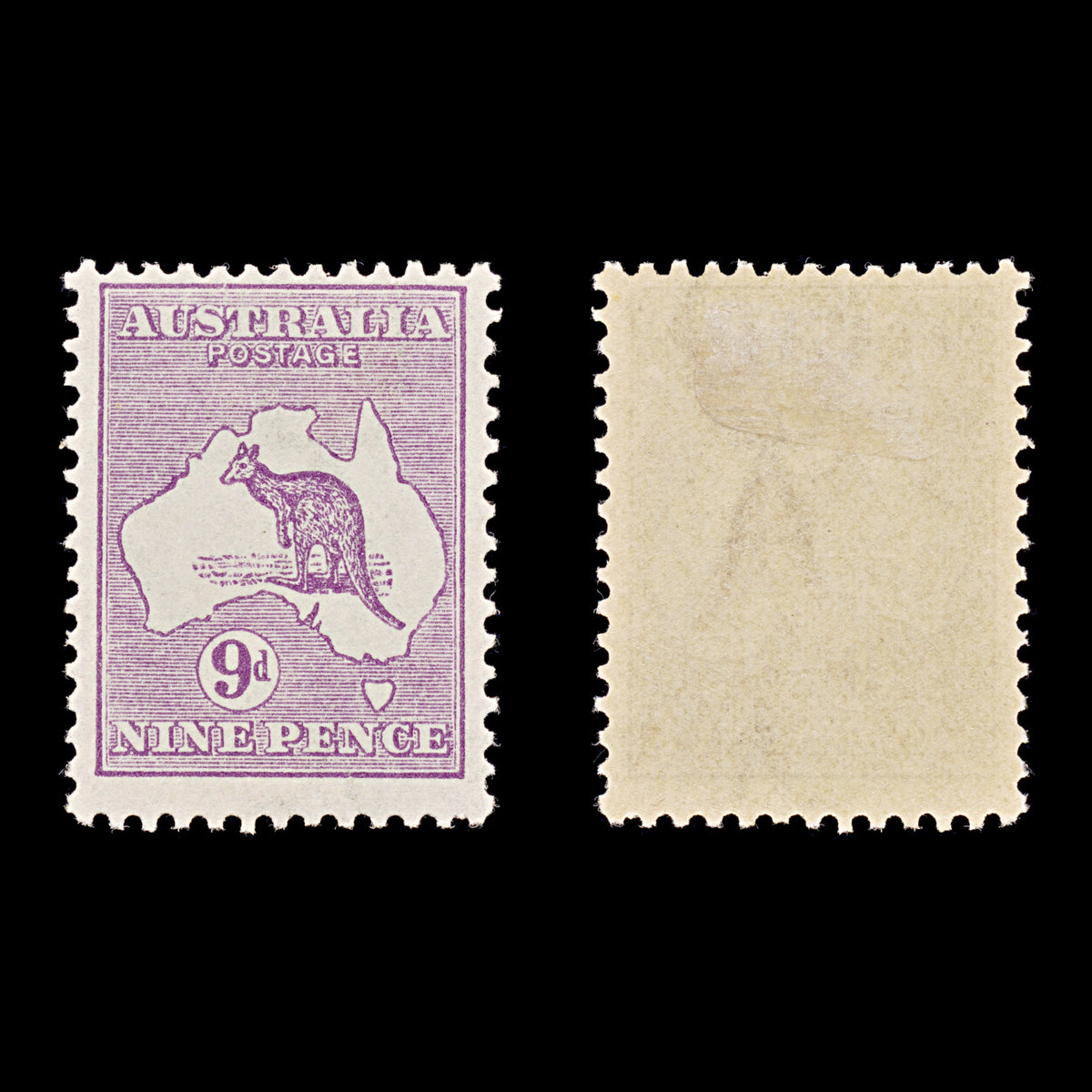 9643: Australia SG39b 9d Violet Die IIB 1919 Sc#50 Mi46XIII Mint MLH C£75