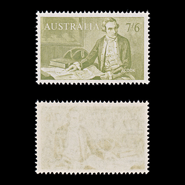 9645: Australia SG357 7s6d Olive green 1964 Sc#376 Mi333 Mint MNH C£17