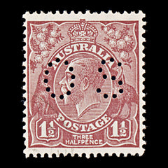9648: Australia SGO102 1½d Red Brown 1930 Sc#OB69 Used C£45, view 2
