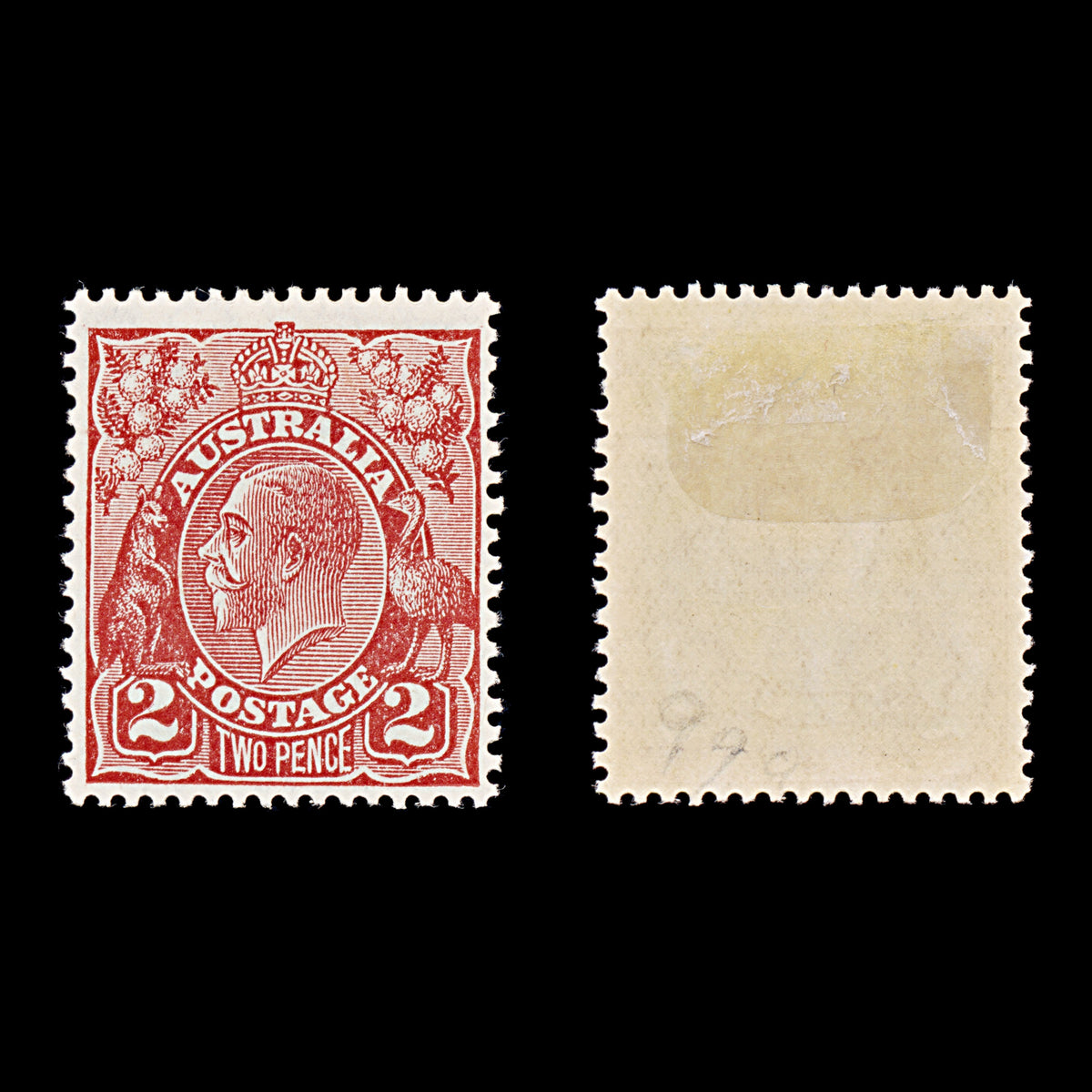 9649: Australia SG99 2d Scarlet 1930 Sc#71b Mi74XCI Mint MH C£24