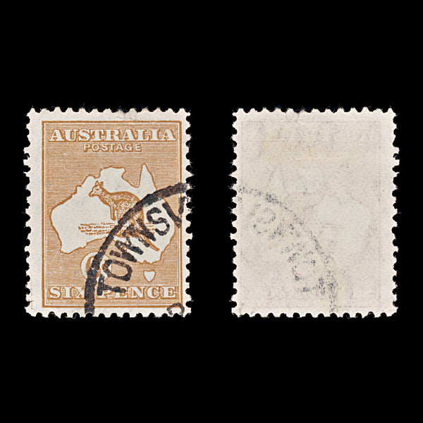9654: Australia SG132 6d Chestnut 1932 Sc#121 Mi104 Used C£42