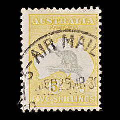 9658: Australia SG135 5s Grey &  Yellow orange 1932 Sc#126 Mi108 Used C£21, view 2