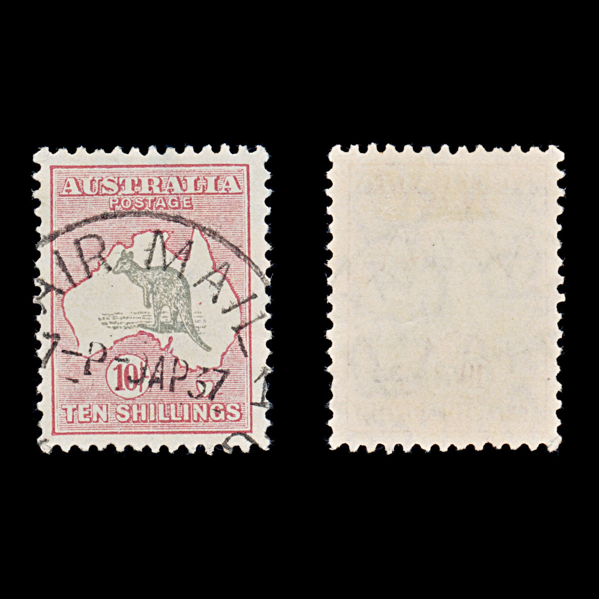 9659: Australia SG136 10s Grey &  Pink 1932 Sc#127 Mi109 Used C£150