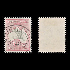 9659: Australia SG136 10s Grey &  Pink 1932 Sc#127 Mi109 Used C£150, view 1