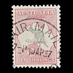 9659: Australia SG136 10s Grey &  Pink 1932 Sc#127 Mi109 Used C£150, view 2