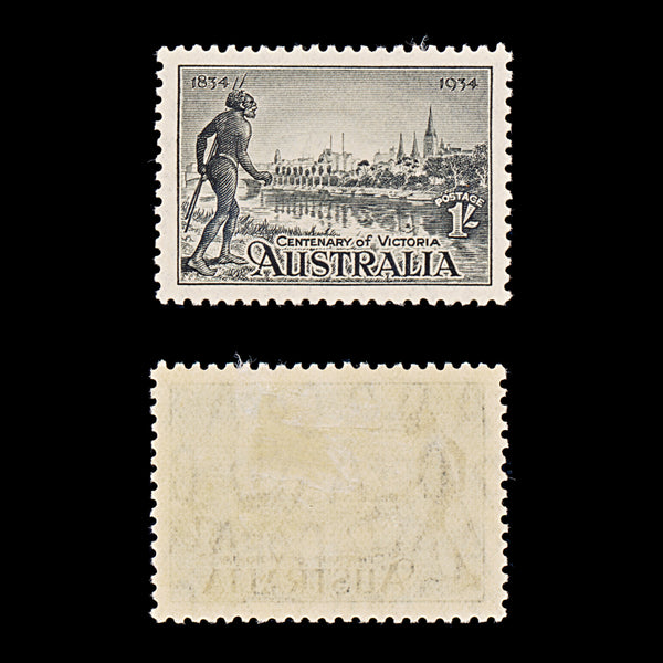 9660: Australia SG149a 1s Black 1934 Sc#144a Mi122C Mint MH C£65