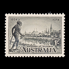 9660: Australia SG149a 1s Black 1934 Sc#144a Mi122C Mint MH C£65, view 2