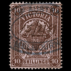 4235 Victoria SG261 10s Brown on Pink. Stamp Duty. 1884. Sc# AR45 Mi ST25 Fine Used. C£130, view 2