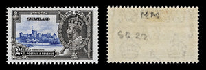 4250 Eswatini (Swaziland) SG22 2d Grey & Ultramarine. Flaw Dot Next To Turret. 1935. Sc#21 Mi21 MM Mint. C£140