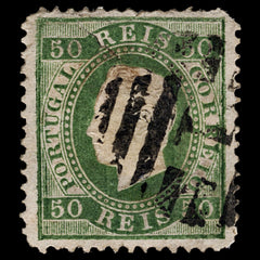 4265 Portugal SG84 50 Reis Green. P12½. 1871. Sc#42 Mi39xB Minor Perf Faults. C£50, view 2