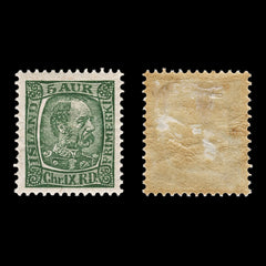 4271 Iceland SG45 5 Aur Green. 1902. Sc#36 Mi37 MM Mint. C£90, view 1