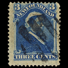 4404 Newfoundland SG65 3c Deep Blue. P12. 1896. Sc#49b Mi33c Fine Used. C£30, view 3