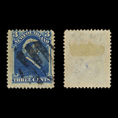 4404 Newfoundland SG65 3c Deep Blue. P12. 1896. Sc#49b Mi33c Fine Used. C£30, view 1