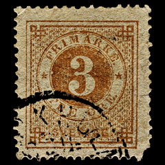 4423 Sweden SG16 3 Ore Brown. 1872. Sc#17 Mi17A Minor Faults. C£25, view 3