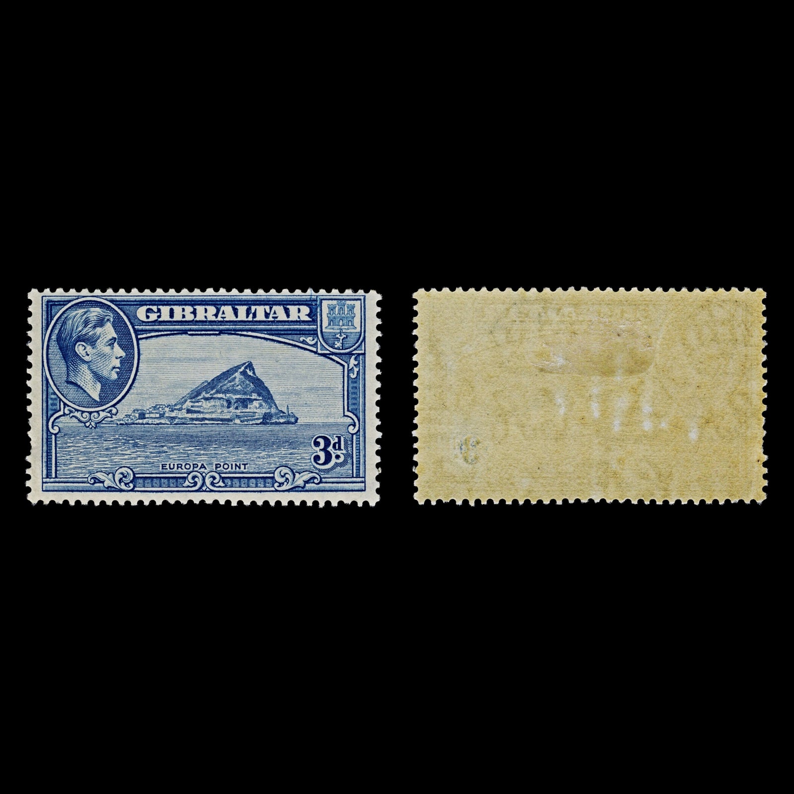 4490 Gibraltar SG125 3d Light Blue. P13½. 1938. Sc#111b Mi111C LMM Mint. C£45