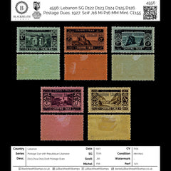 4556 Lebanon SG D122 D123 D124 D125 D126 Postage Dues. 1927. Sc# J16 Mi P16 MM Mint. C£155, view 7