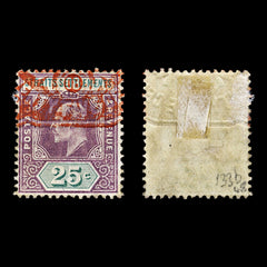 4708 Straits Settlements SG133b 25c Purple & Green. 1905. Sc#117 Mi102 Used. C£48, view 1