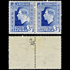 4734 South Africa SG74 3d Ultramarine. Large White Patch. 1937. Sc#77 Mi115-116 MM Mint. C£140, view 2