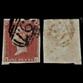 3668 GB 1d Red 1850. SG8 Sc3 Mi3. Spec BS32 Plate 102. "KC". 4 Margins. c£35