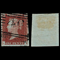 3670 GB 1d Red 1848. SG8 Sc3 Mi3. Spec BS29 Plate 85. "LA". 3½ Margins. c£30