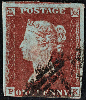 3673 GB 1d Red 1842. SG8 Sc3 Mi3. Spec BS16 Plate 27. 