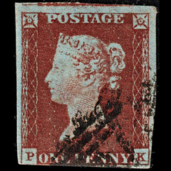 3673 GB 1d Red 1842. SG8 Sc3 Mi3. Spec BS16 Plate 27. "PK". 3½ Margins. c£60, view 2