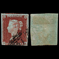 3673 GB 1d Red 1842. SG8 Sc3 Mi3. Spec BS16 Plate 27. "PK". 3½ Margins. c£60