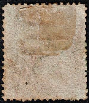 3676 GB 1d Rose-Red 1857. SG38. Spec C10. Extremely Rare Green Cancel. Good. c£1200
