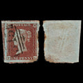3694 GB 1d Red 1851. SG8 Sc3 Mi3. Spec BS32. Plate 107. "FL". SCARCE.. 4 Margins. c£525