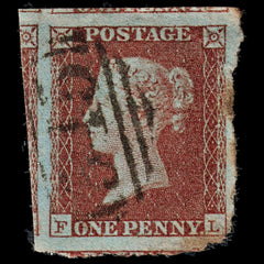 3694 GB 1d Red 1851. SG8 Sc3 Mi3. Spec BS32. Plate 107. "FL". SCARCE.. 4 Margins. c£525, view 2
