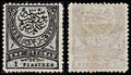 3714 TURKEY 1Piastre Black,Blue grey 1880. SG92 Sc62a Mi40 MM Mint. c£95