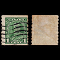 3717: CANADA 1c Green 1912. SG219 Sc125 Mi92aD. Coil Stamp. c£8
