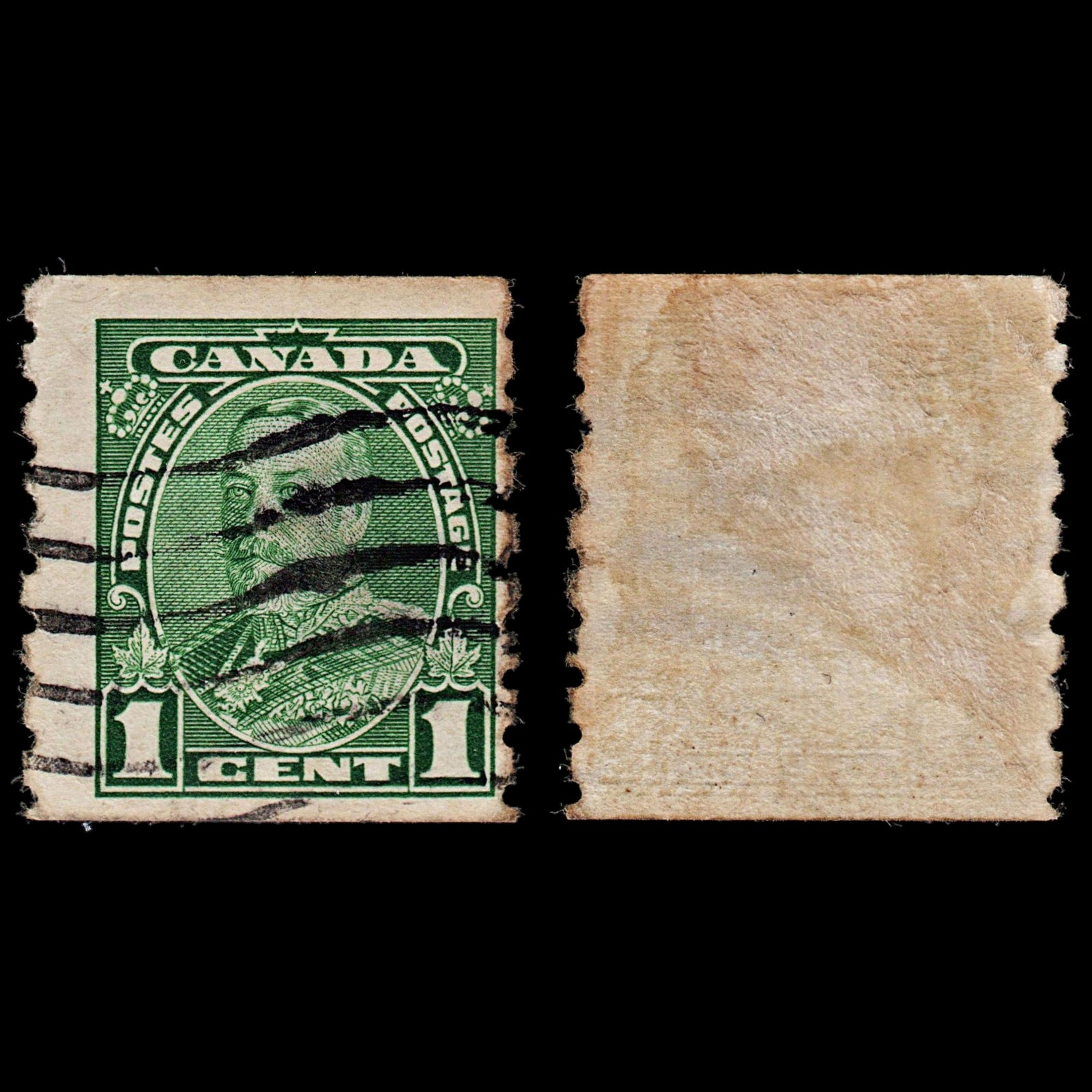 3717 CANADA 1c Green 1912. SG219 Sc125 Mi92aD. Coil Stamp. Fine. c£8