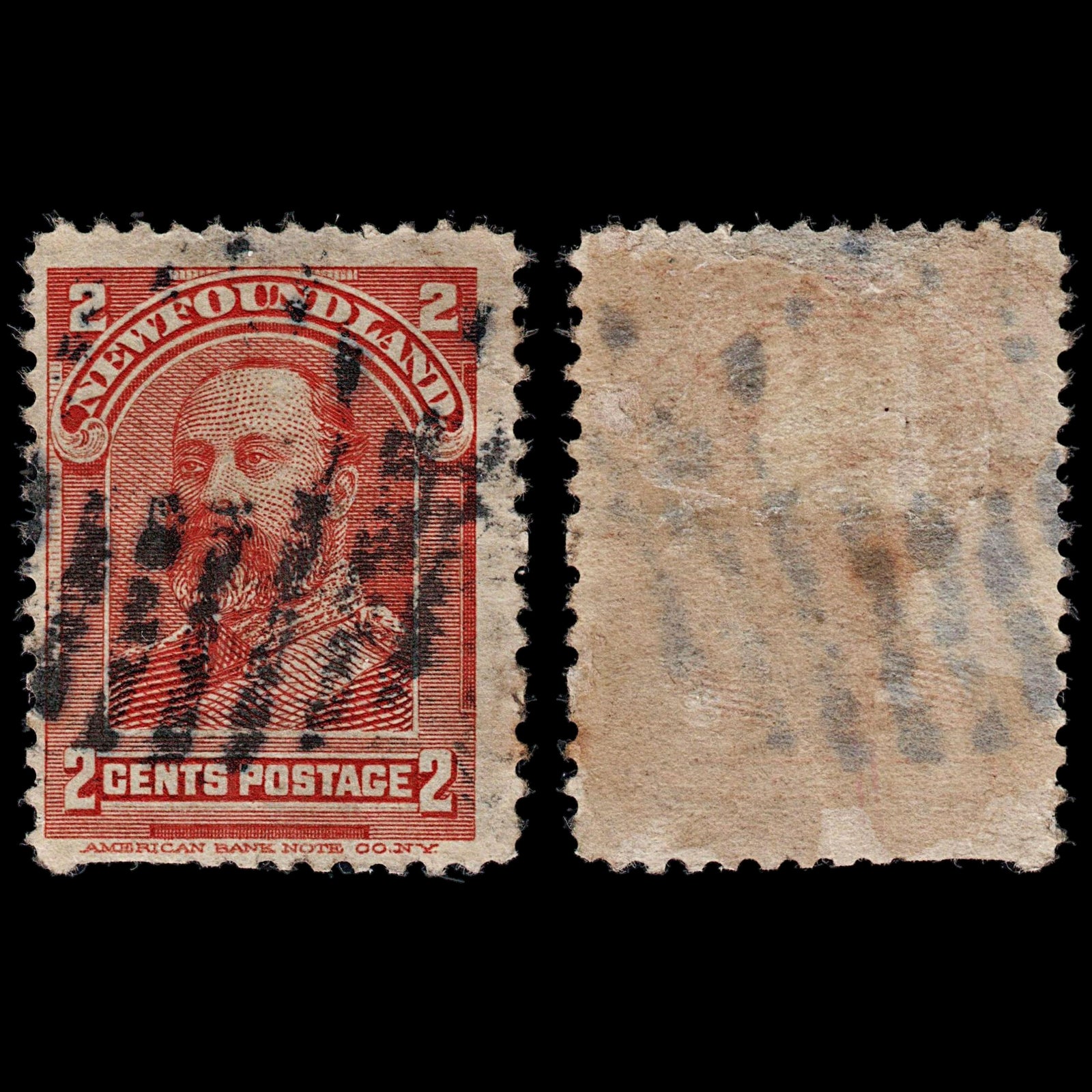 3721 NEWFOUNDLAND 2c Orange 1897. SG86 Sc81 Mi60. Faults. c£11