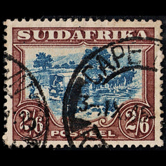 3730 SOUTH AFRICA 2'6sh Brown,Dark opal green 1927. SG37 (E) Sc30a Mi37A Fine. c£17, view 2