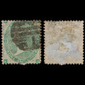 3733 GB 1s Green 1862. SG90 Sc42 Mi22a. Double Perforation. "AG". Good. c£1200