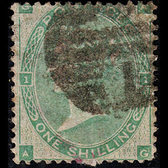 3733 GB 1s Green 1862. SG90 Sc42 Mi22a. Double Perforation. "AG". Good. c£1200, view 2