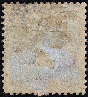 3733 GB 1s Green 1862. SG90 Sc42 Mi22a. Double Perforation. 