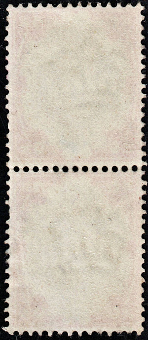 3737 GB 1s Carmine,Dull green 1905. SG257a Mi114Ixa. Vertical Pair. Fine. c£80