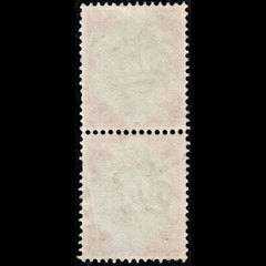 3737 GB 1s Carmine,Dull green 1905. SG257a Mi114Ixa. Vertical Pair. Fine. c£80, view 3