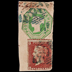 3769 GB 1s Light green 1847. SG54 Sc5 Mi7. Spec H1 C6. Green 363 Newtonmountkennedy., view 2