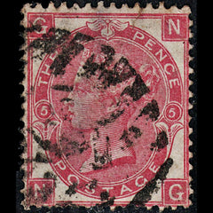 3774 GB 3d Deep rose red 1867. SG102. Spec J30. "NG". Plate 5. Filler. c£70, view 2