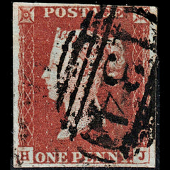 3788 GB 1d Red 1841. SG8 Sc3 Mi3. BS29. "HJ". Plate 81. 3½ Margins. SWRc&Wk. Fine. c£30, view 2