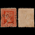 3802 VICTORIA 1d Brown red 1896. SG332 Sc Mi. Double Perforation. Fine. c£200