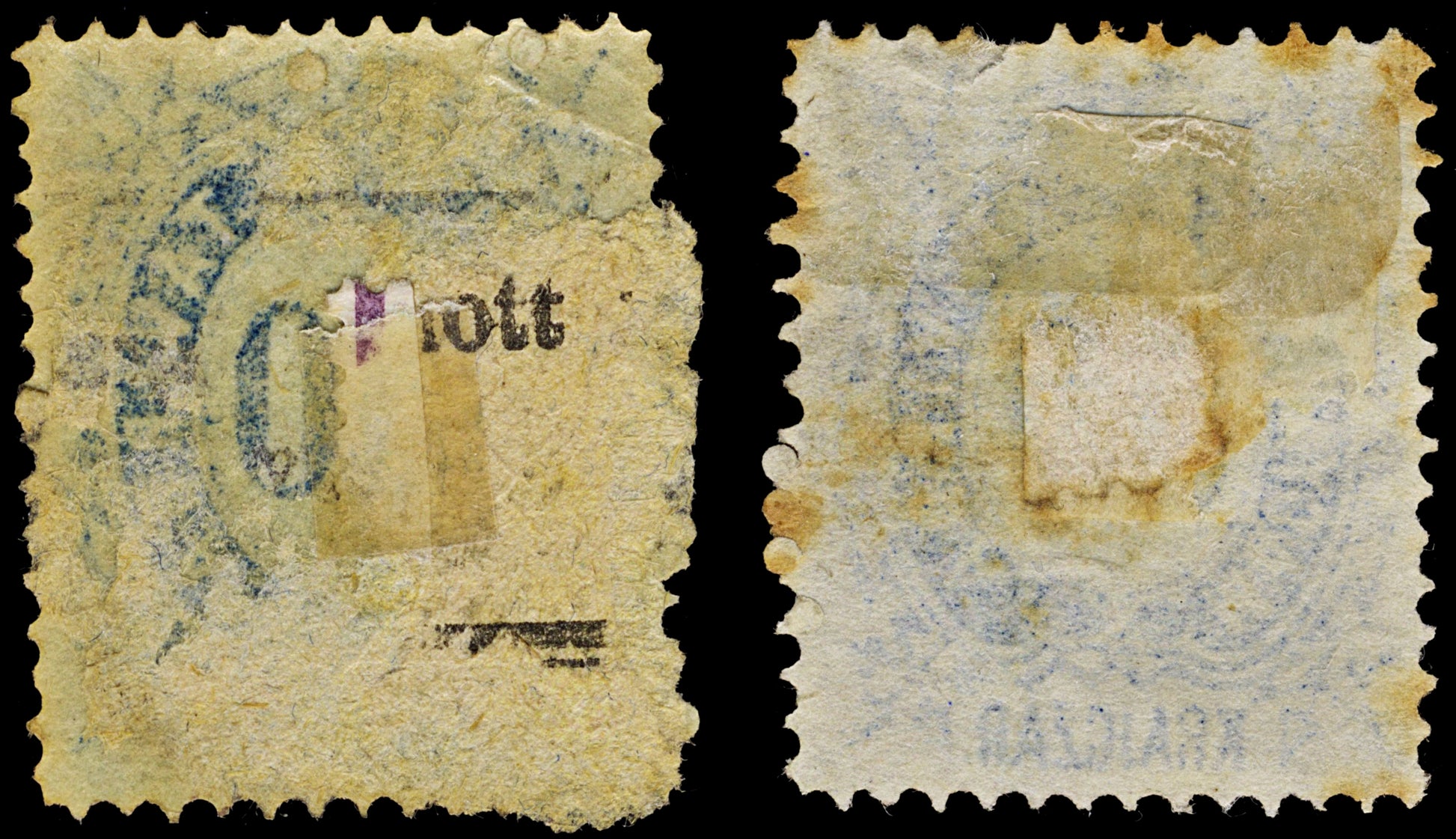 3860 Hungary Magyar Kir. Taviarda. Krajczar. Telegraph Stamp. 50 Blue.