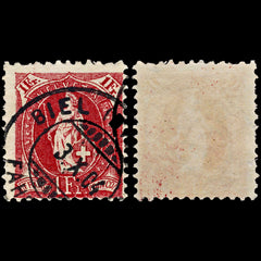 3861 Switzerland SG152B 1f Carmine. P11½x12. 1903. Mi 63YD Sc# 87a Zum 71E. c£50, view 1