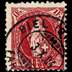 3861 Switzerland SG152B 1f Carmine. P11½x12. 1903. Mi 63YD Sc# 87a Zum 71E. c£50, view 2